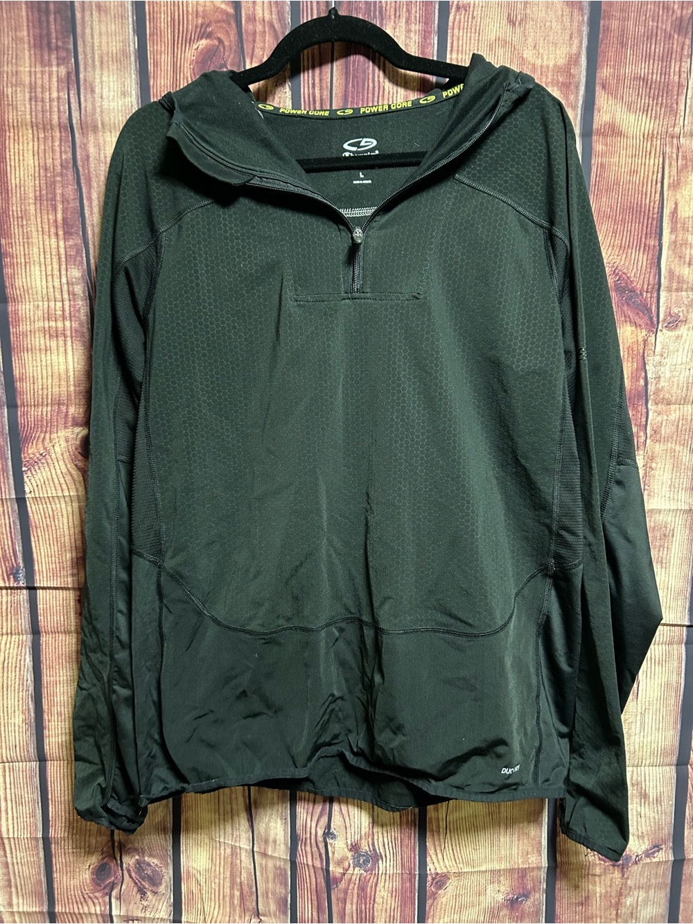 Champion Women’s Black Quarter-Zip Hooded Pullover